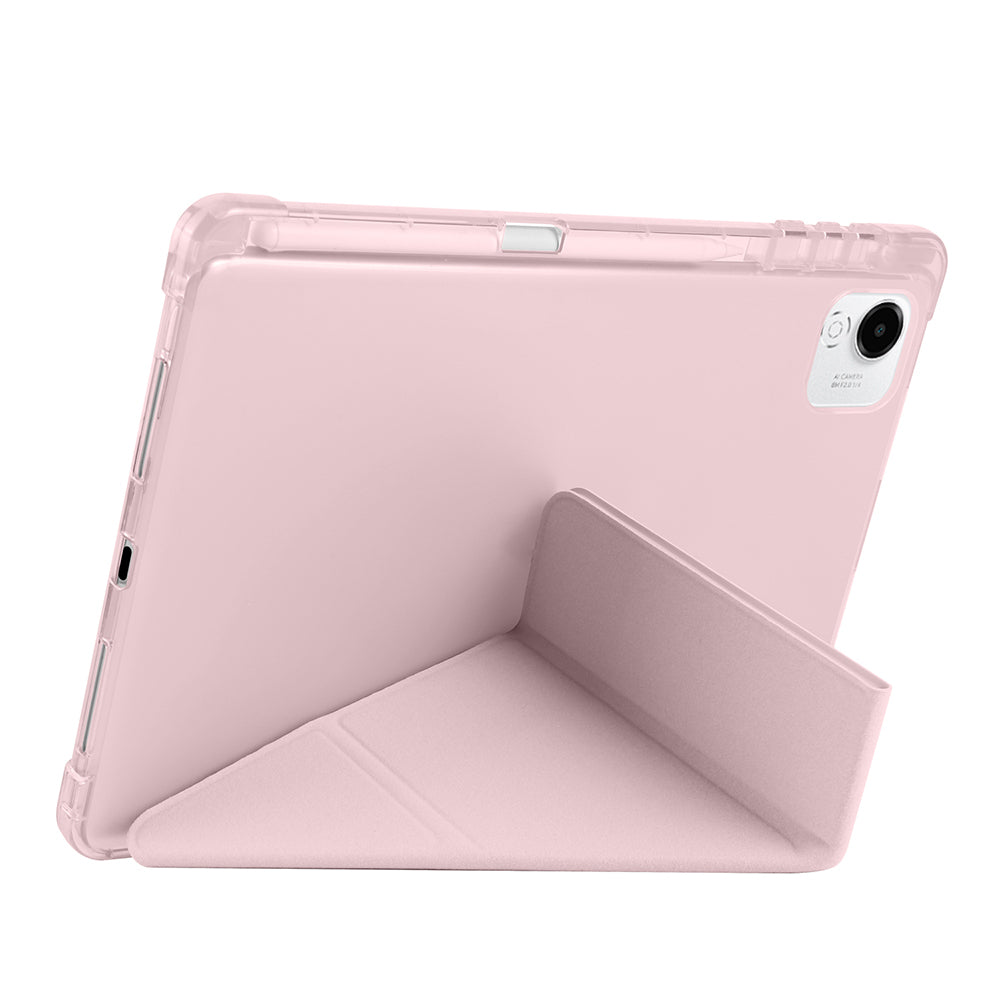 Honor Pad X9A Kılıf Zore Tri Folding Kalem Bölmeli Standlı Kılıf Siyah