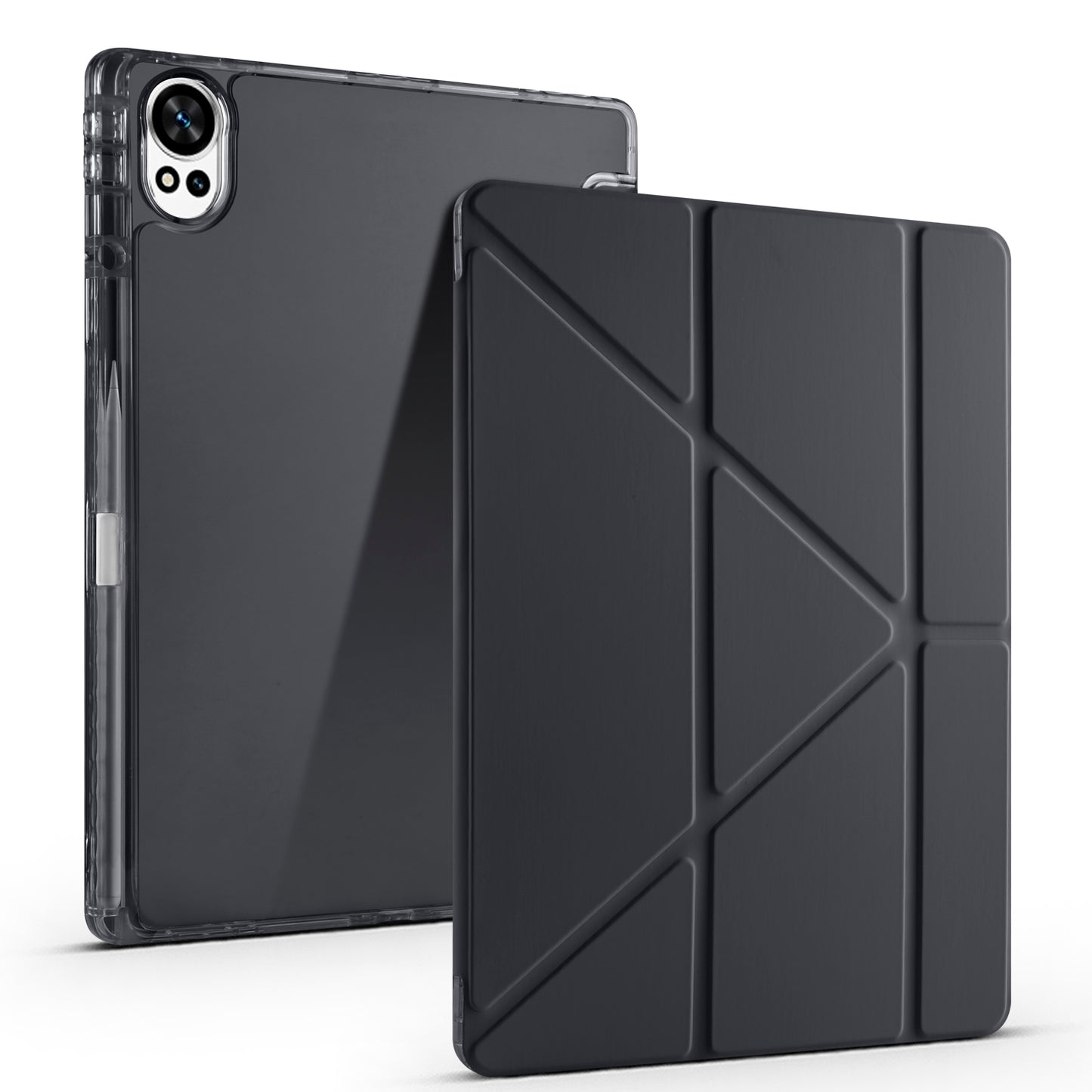 Huawei Matepad 12X Kılıf Zore Tri Folding Kalem Bölmeli Standlı Kılıf Rose Gold