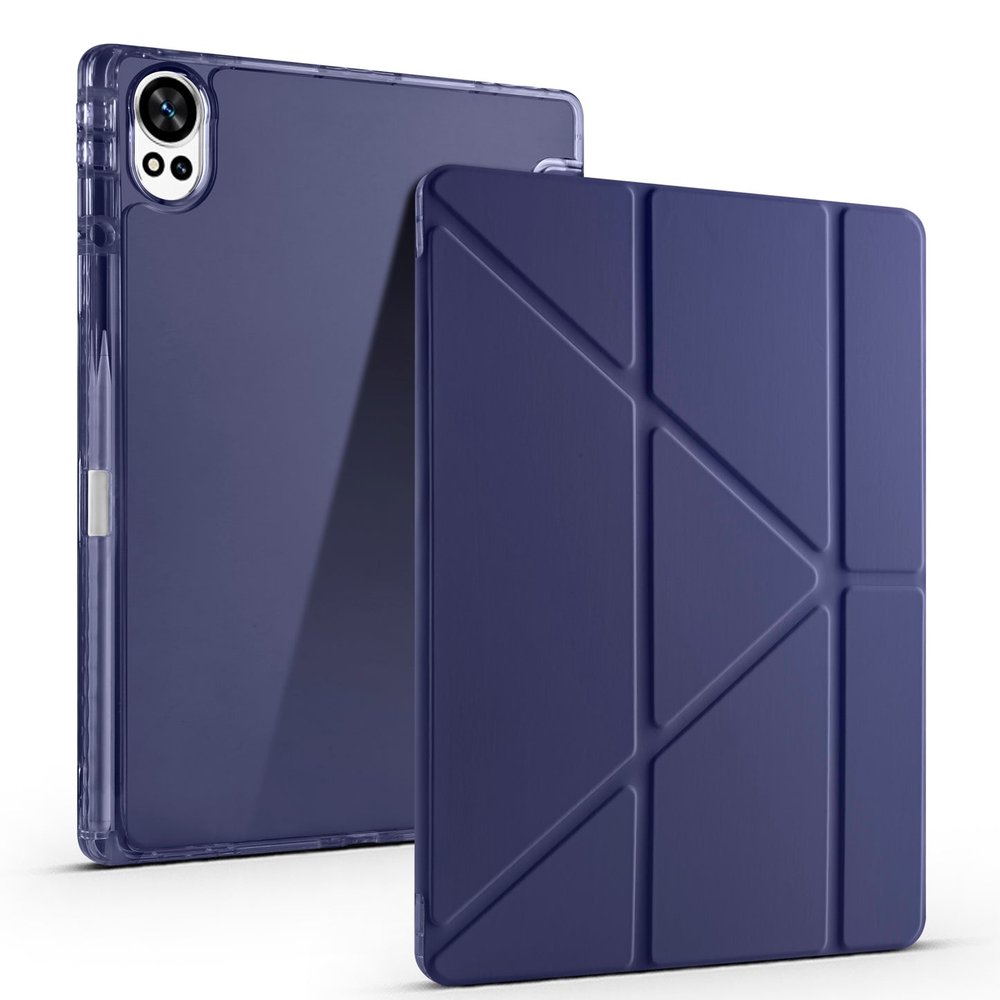 Huawei Matepad 12X Kılıf Zore Tri Folding Kalem Bölmeli Standlı Kılıf Mavi