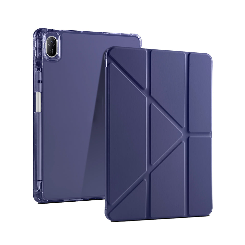 Huawei Matepad SE 11 Kılıf Zore Tri Folding Kalem Bölmeli Standlı Kılıf Gri