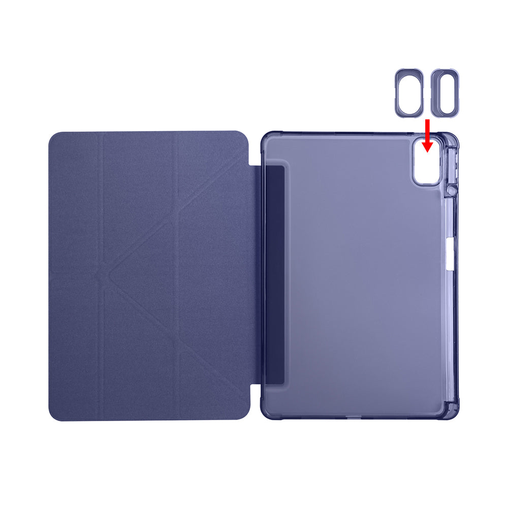 Huawei Matepad SE 11 Kılıf Zore Tri Folding Kalem Bölmeli Standlı Kılıf Koyu Yeşil