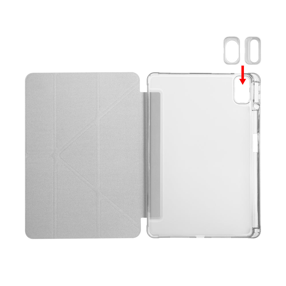 Huawei Matepad SE 11 Kılıf Zore Tri Folding Kalem Bölmeli Standlı Kılıf Lacivert