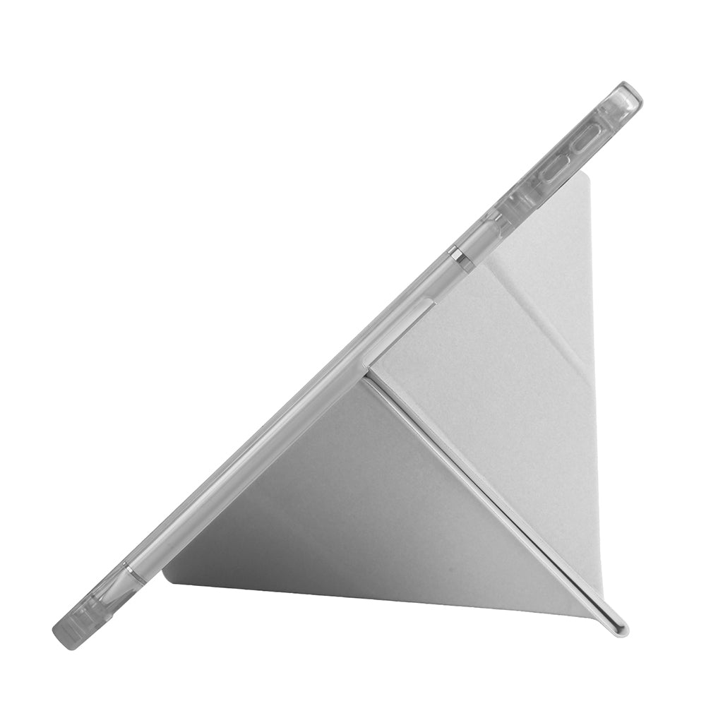 Huawei Matepad SE 11 Kılıf Zore Tri Folding Kalem Bölmeli Standlı Kılıf Gri