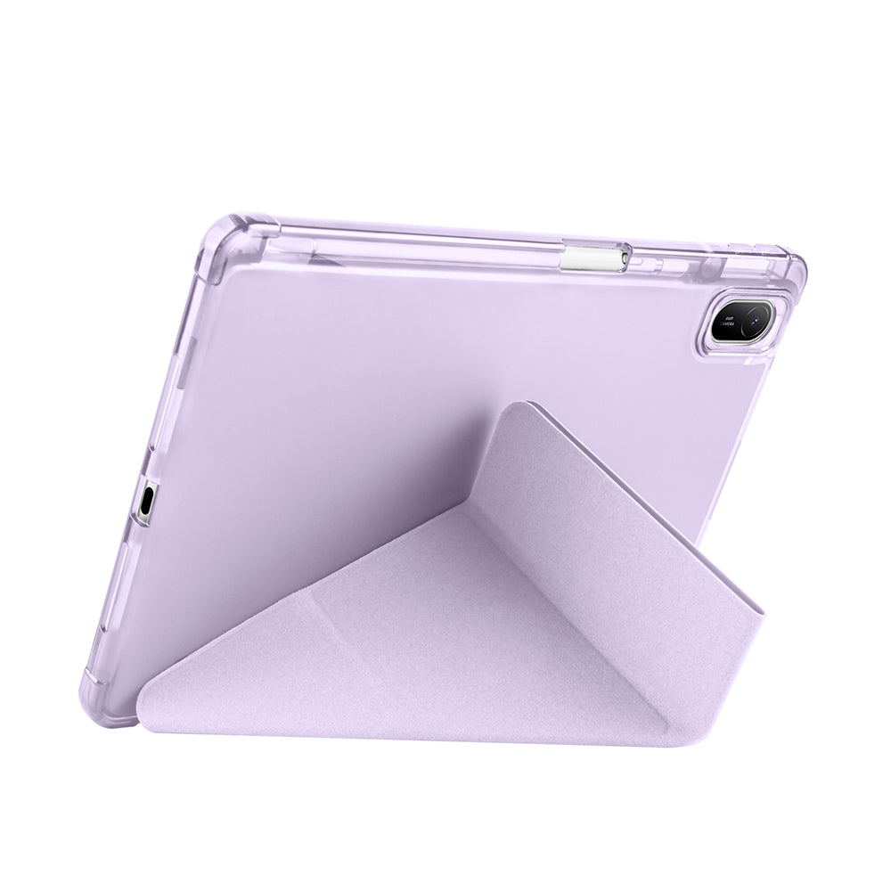 Huawei Matepad SE 11 Kılıf Zore Tri Folding Kalem Bölmeli Standlı Kılıf Lacivert