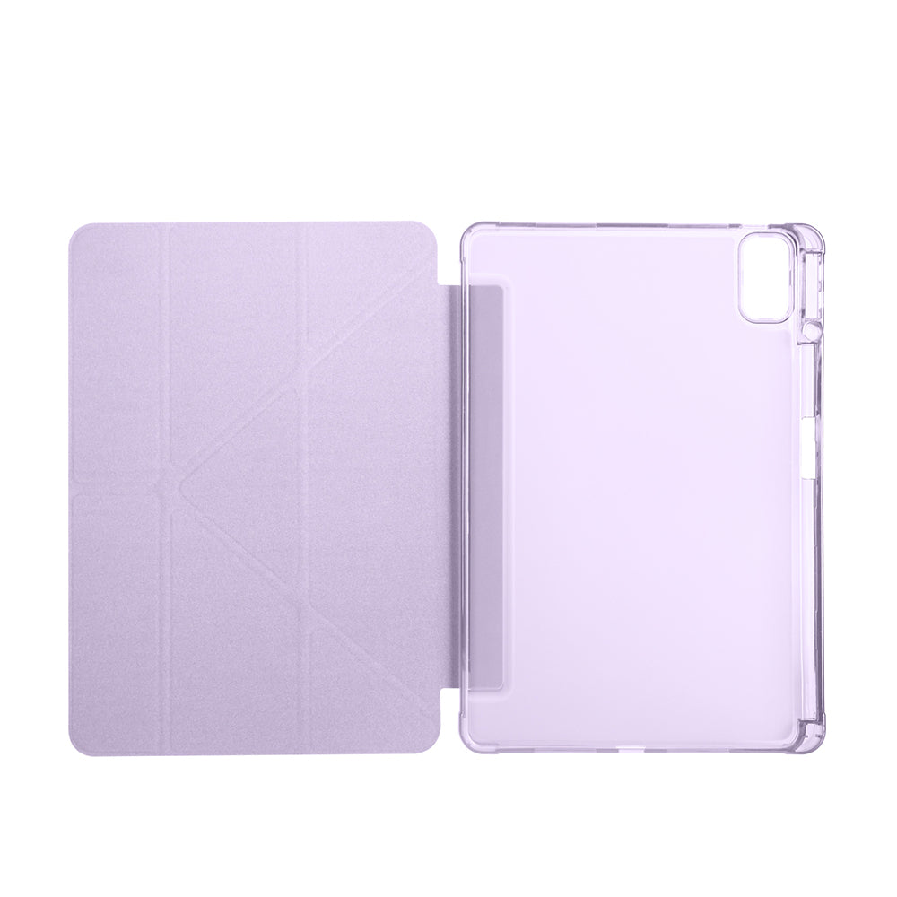 Huawei Matepad SE 11 Kılıf Zore Tri Folding Kalem Bölmeli Standlı Kılıf Gri