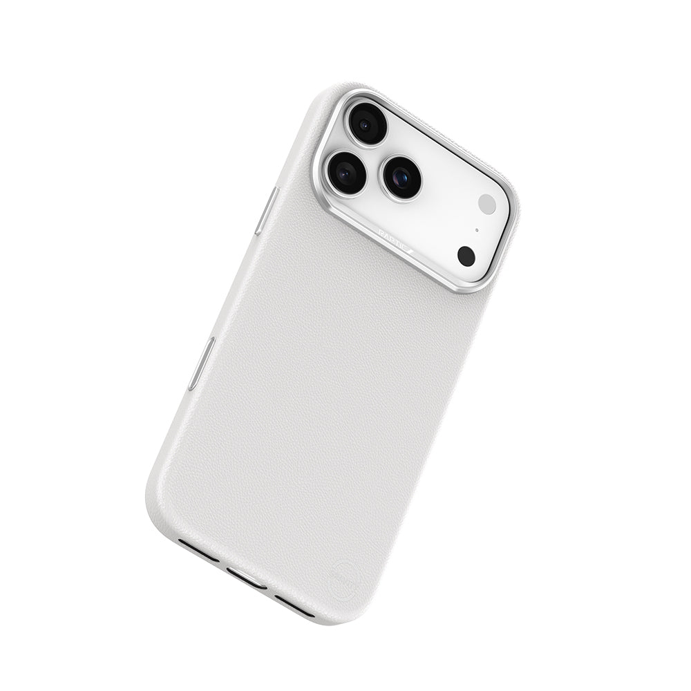 iPhone 17 Pro Max Kılıf M-Safe Şarj Özellikli Polimerik Deri Raptic Urban Nano Kapak Beyaz