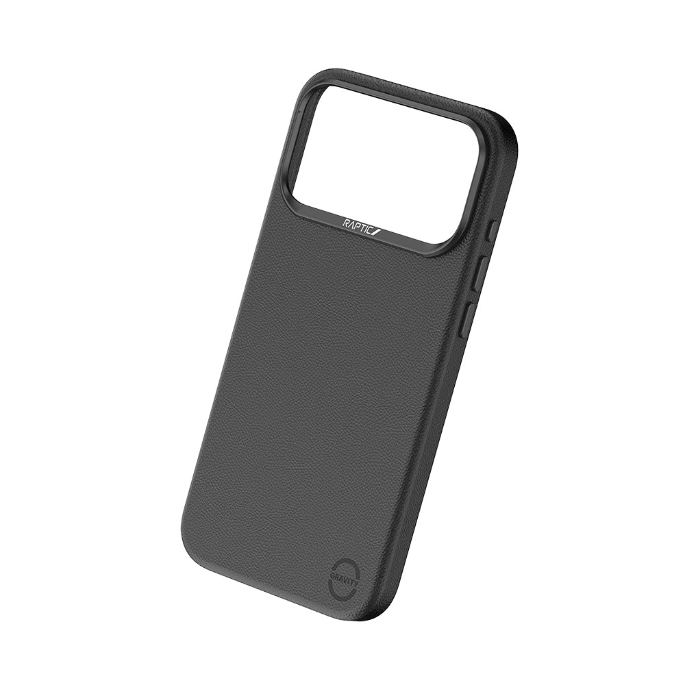 iPhone 17 Pro Max Kılıf M-Safe Şarj Özellikli Polimerik Deri Raptic Urban Nano Kapak Siyah