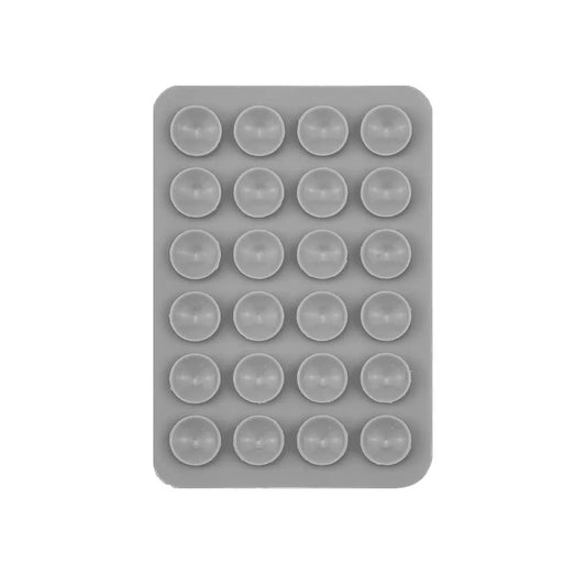 Kare Öpücüklü Silikon Tutucu Gümüş