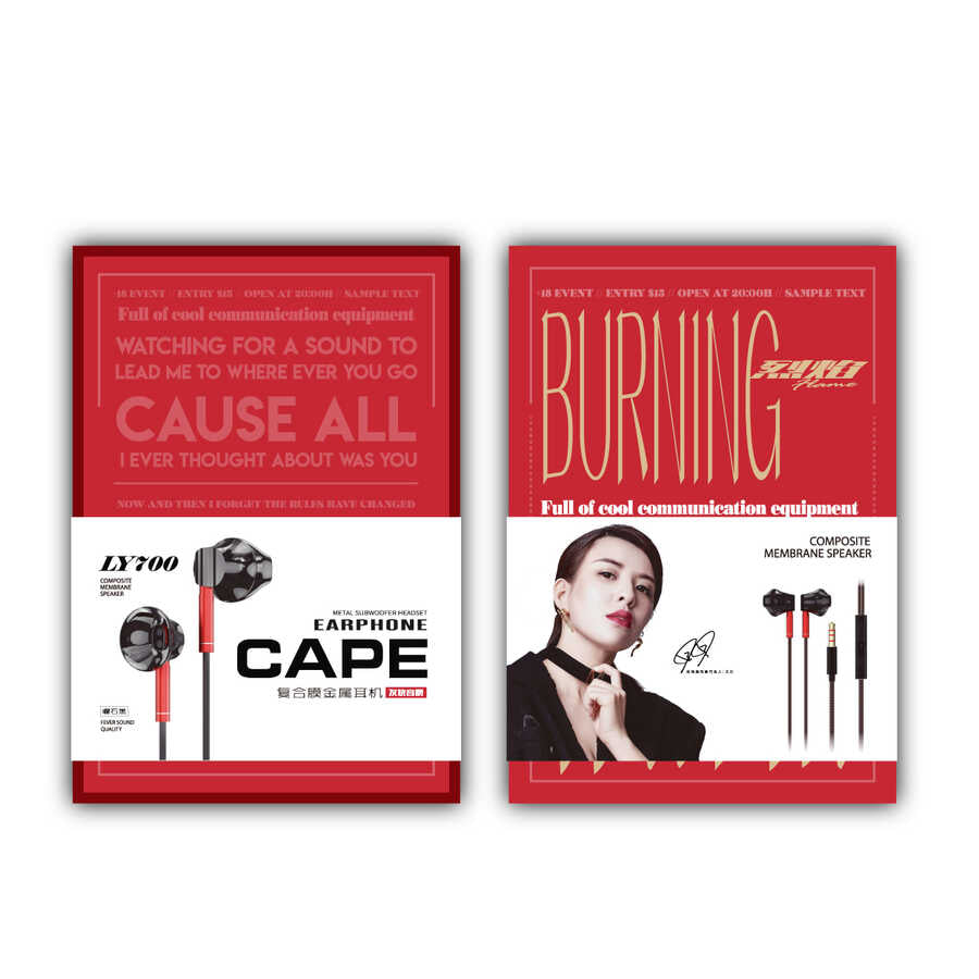 Lapas LY700 3.5mm Kulaklık Siyah-Kırmızı