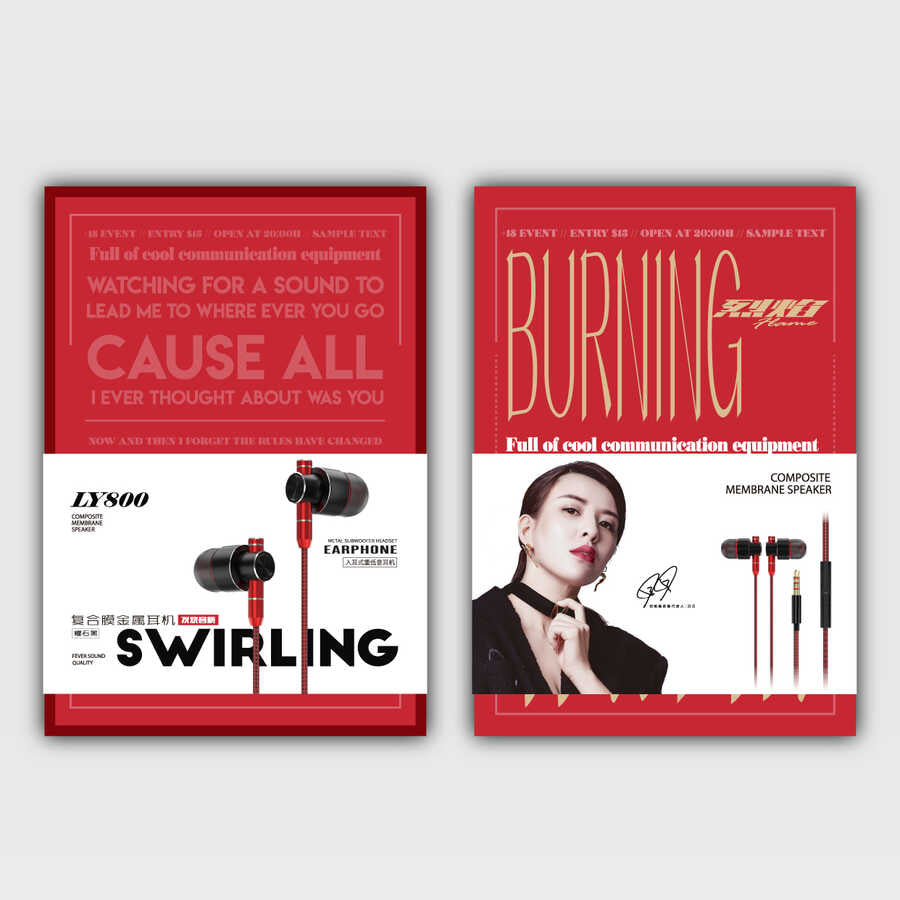 Lapas LY800 3.5mm Kulaklık Siyah-Kırmızı