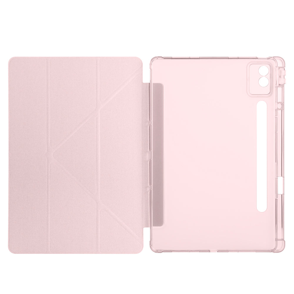 Lenovo Idea Tab Pro 12.7 TB-373FU Kılıf Zore Tri Folding Kalem Bölmeli Standlı Kılıf Koyu Yeşil