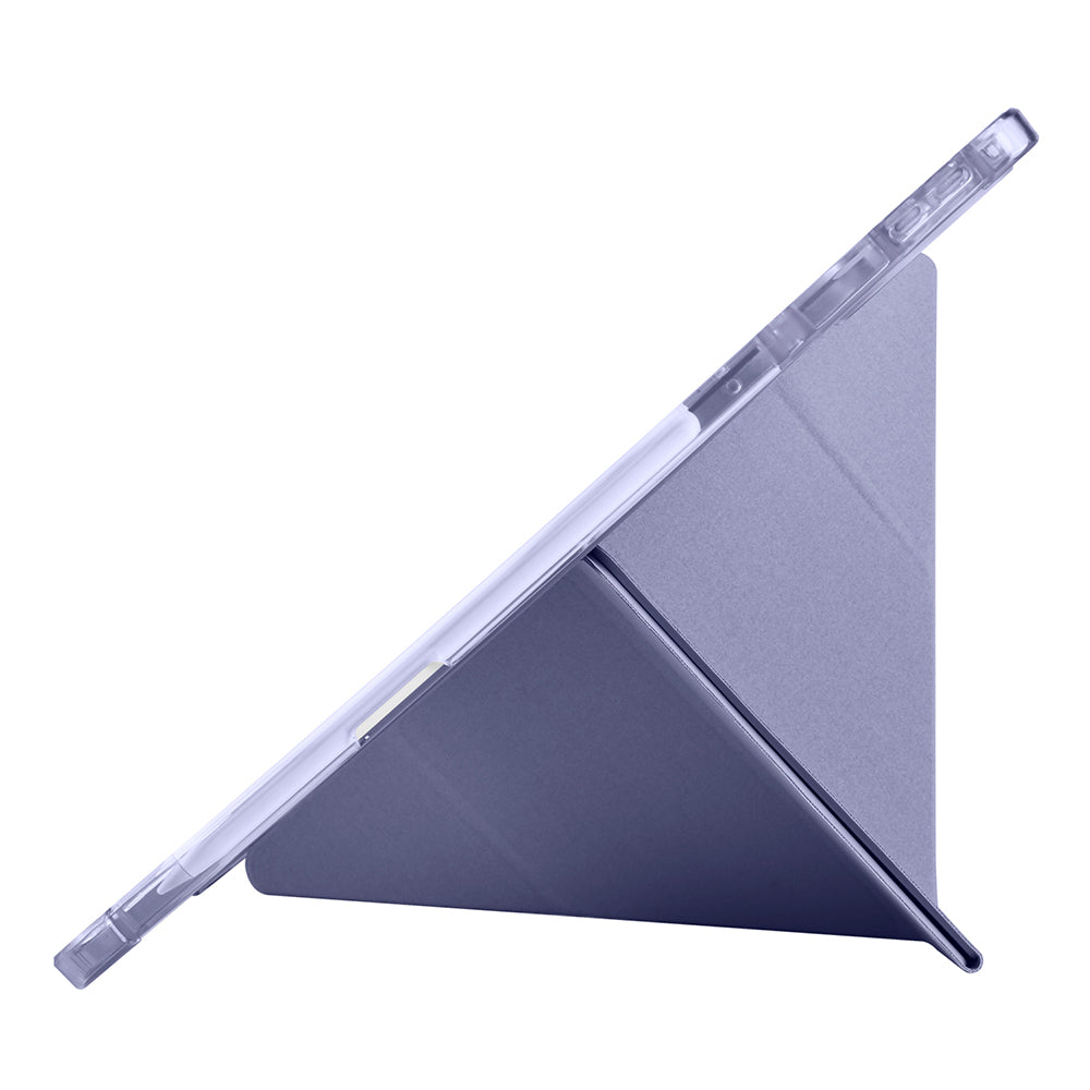 Lenovo Idea Tab Pro 12.7 TB-373FU Kılıf Zore Tri Folding Kalem Bölmeli Standlı Kılıf Lacivert