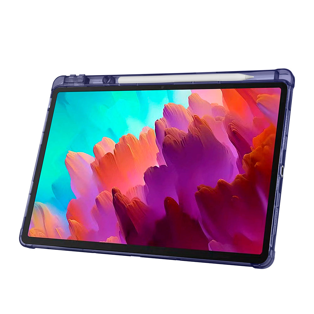 Lenovo Idea Tab Pro 12.7 TB-373FU Kılıf Zore Tri Folding Kalem Bölmeli Standlı Kılıf Lila
