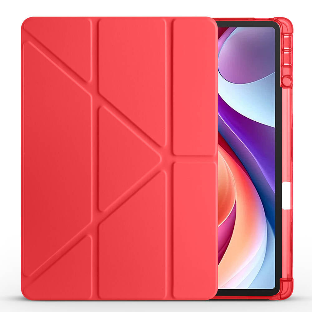 Lenovo M11 TB-330FU Kılıf Zore Tri Folding Kalem Bölmeli Standlı Kılıf Siyah