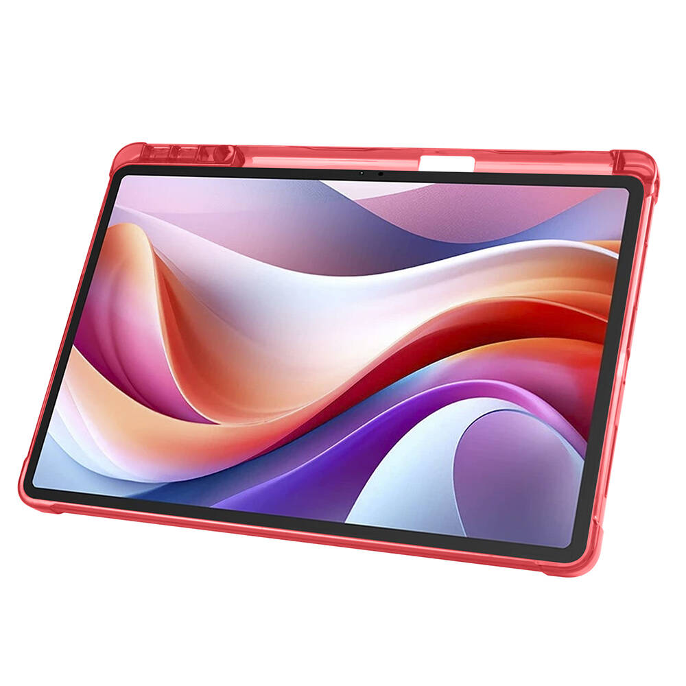 Lenovo M11 TB-330FU Kılıf Zore Tri Folding Kalem Bölmeli Standlı Kılıf Siyah