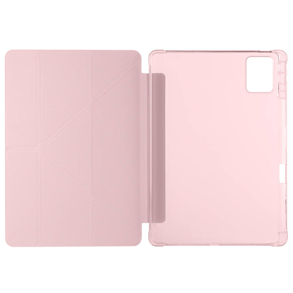 Lenovo M11 TB-330FU Kılıf Zore Tri Folding Kalem Bölmeli Standlı Kılıf Mavi