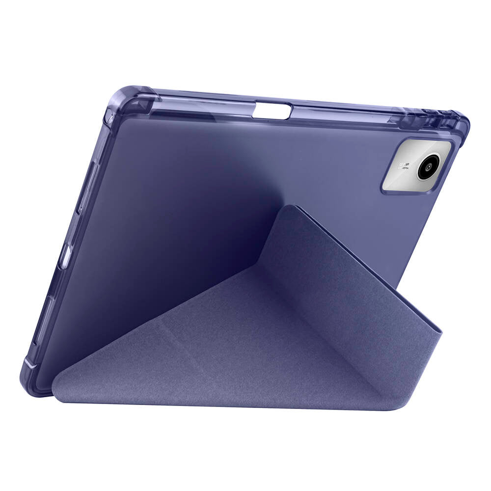 Lenovo M11 TB-330FU Kılıf Zore Tri Folding Kalem Bölmeli Standlı Kılıf Mor