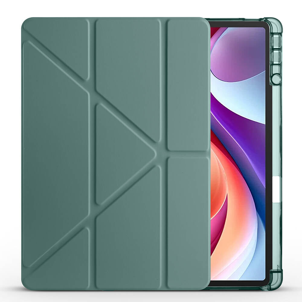 Lenovo M11 TB-330FU Kılıf Zore Tri Folding Kalem Bölmeli Standlı Kılıf Mavi