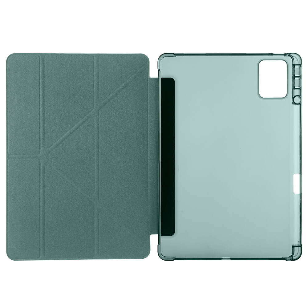 Lenovo M11 TB-330FU Kılıf Zore Tri Folding Kalem Bölmeli Standlı Kılıf Siyah