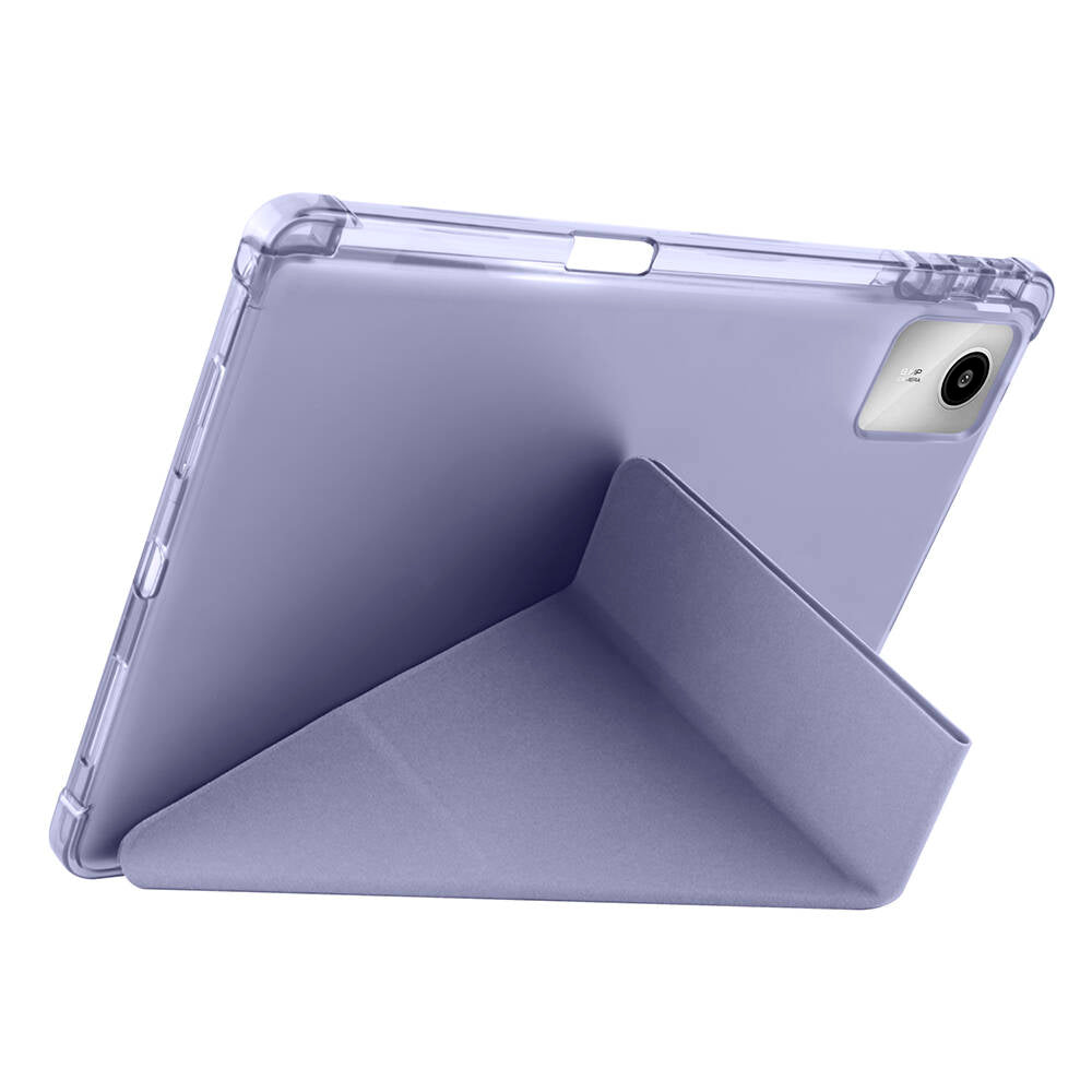 Lenovo M11 TB-330FU Kılıf Zore Tri Folding Kalem Bölmeli Standlı Kılıf Lacivert