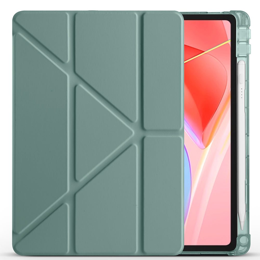 Lenovo Tab TB-311FU Kılıf Zore Tri Folding Kalem Bölmeli Standlı Kılıf Siyah