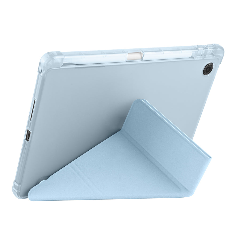 Lenovo Tab TB-311FU Kılıf Zore Tri Folding Kalem Bölmeli Standlı Kılıf Lacivert