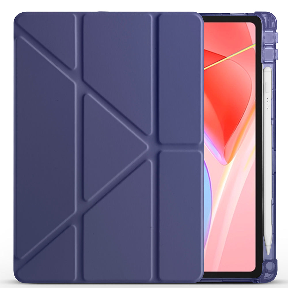 Lenovo Tab TB-311FU Kılıf Zore Tri Folding Kalem Bölmeli Standlı Kılıf Lila