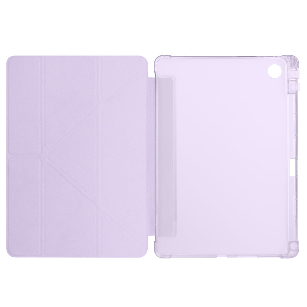 Lenovo Tab TB-311FU Kılıf Zore Tri Folding Kalem Bölmeli Standlı Kılıf Siyah