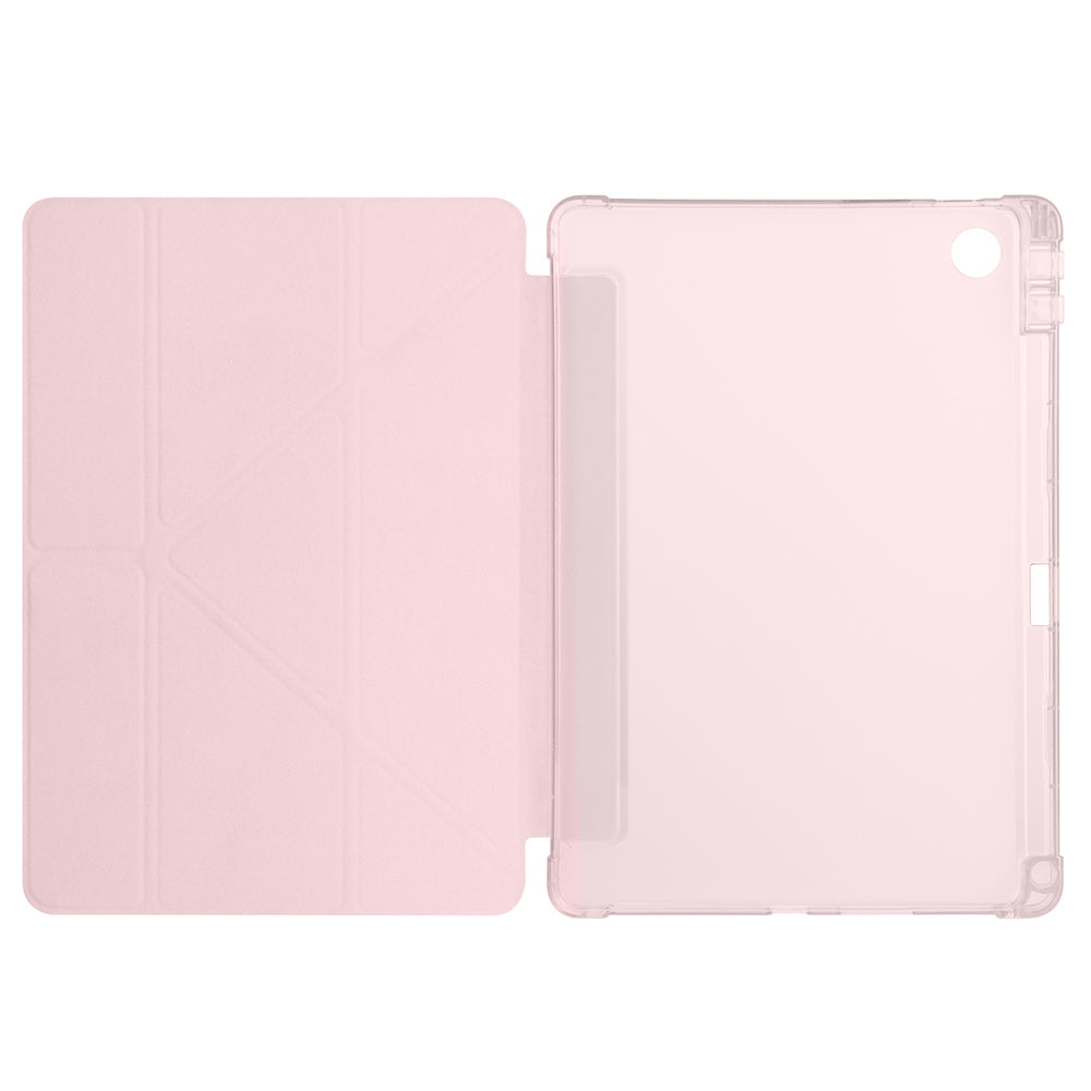 Lenovo Tab TB-311FU Kılıf Zore Tri Folding Kalem Bölmeli Standlı Kılıf Lila