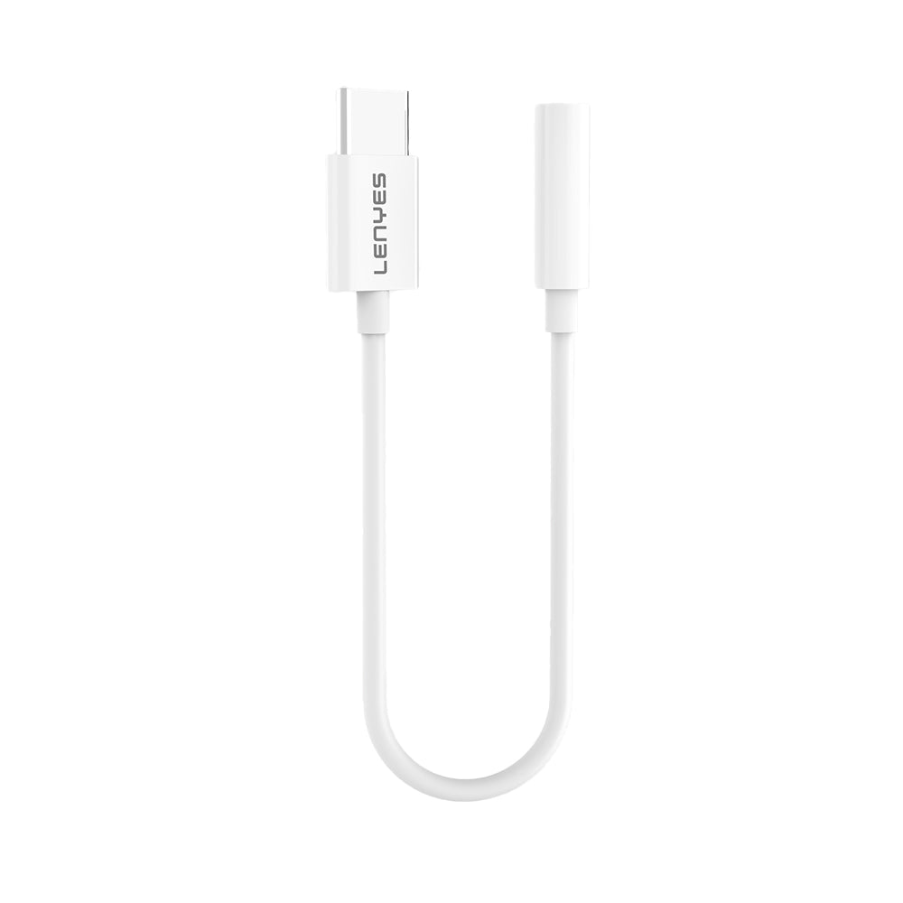 Lenyes AX91 Type-C to 3.5mm Hi-Fi Aux Çevirici Ses Adaptörü Beyaz