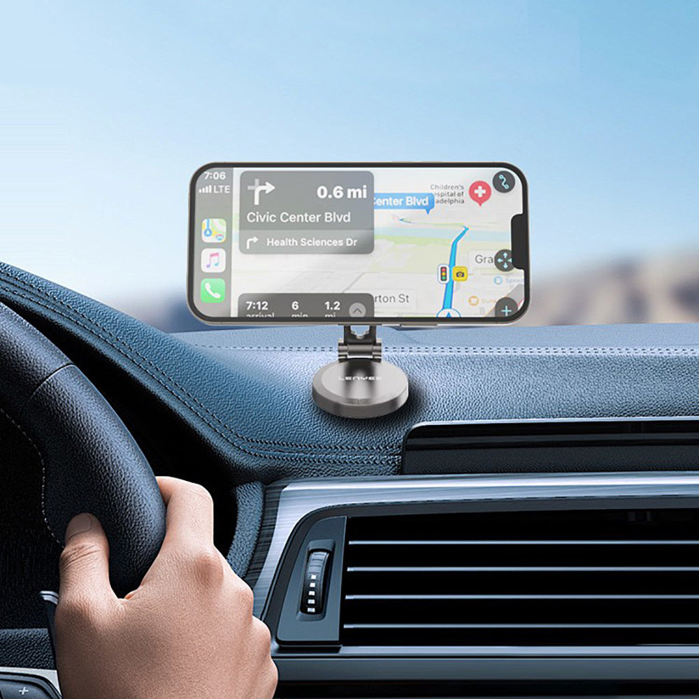 Lenyes CR137 Magnetik Magsafe 360° Oynar Başlıklı Araç İçi Telefon Tutucu Siyah