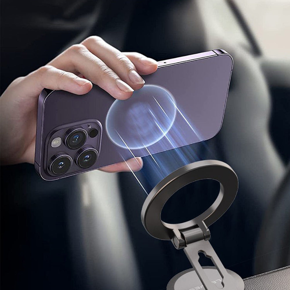 Lenyes CR137 Magnetik Magsafe 360° Oynar Başlıklı Araç İçi Telefon Tutucu Siyah