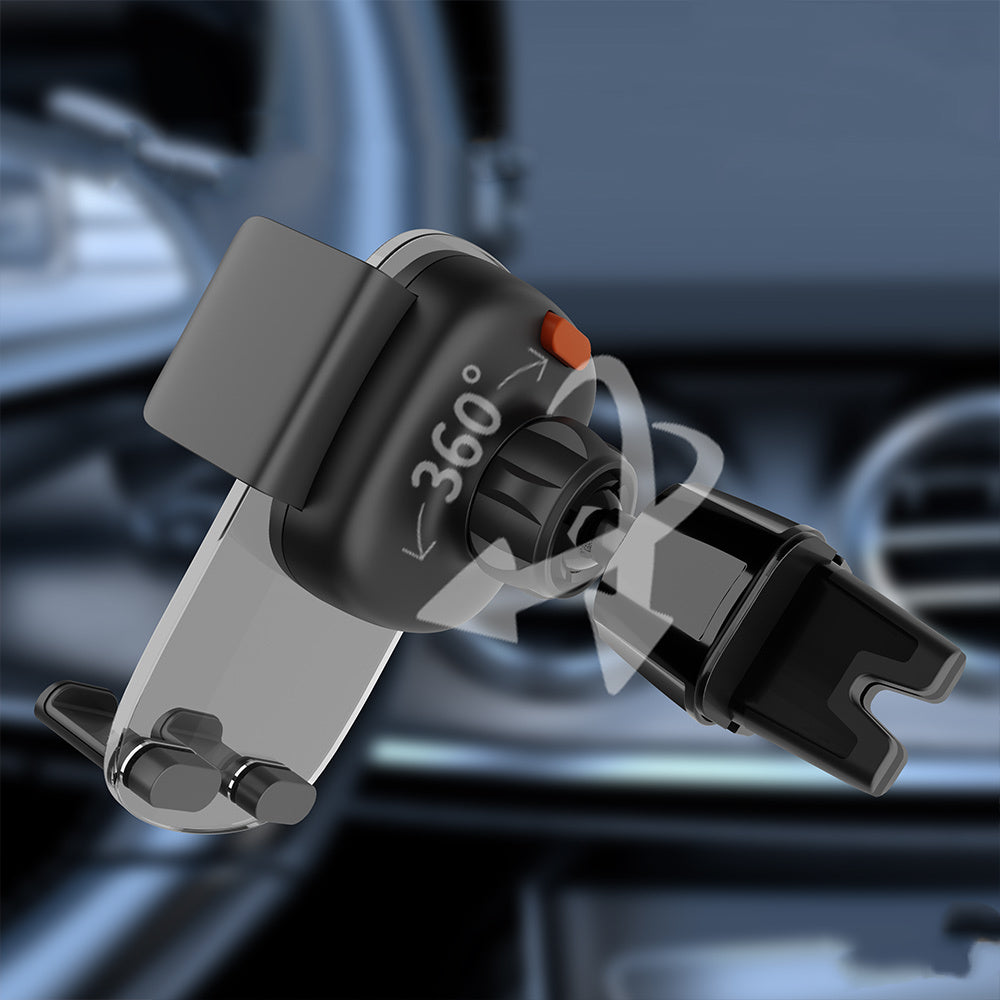 Lenyes CR143 360 Derece Dönebilen Havalandırma Tasarım Araç Telefon Tutucu Siyah
