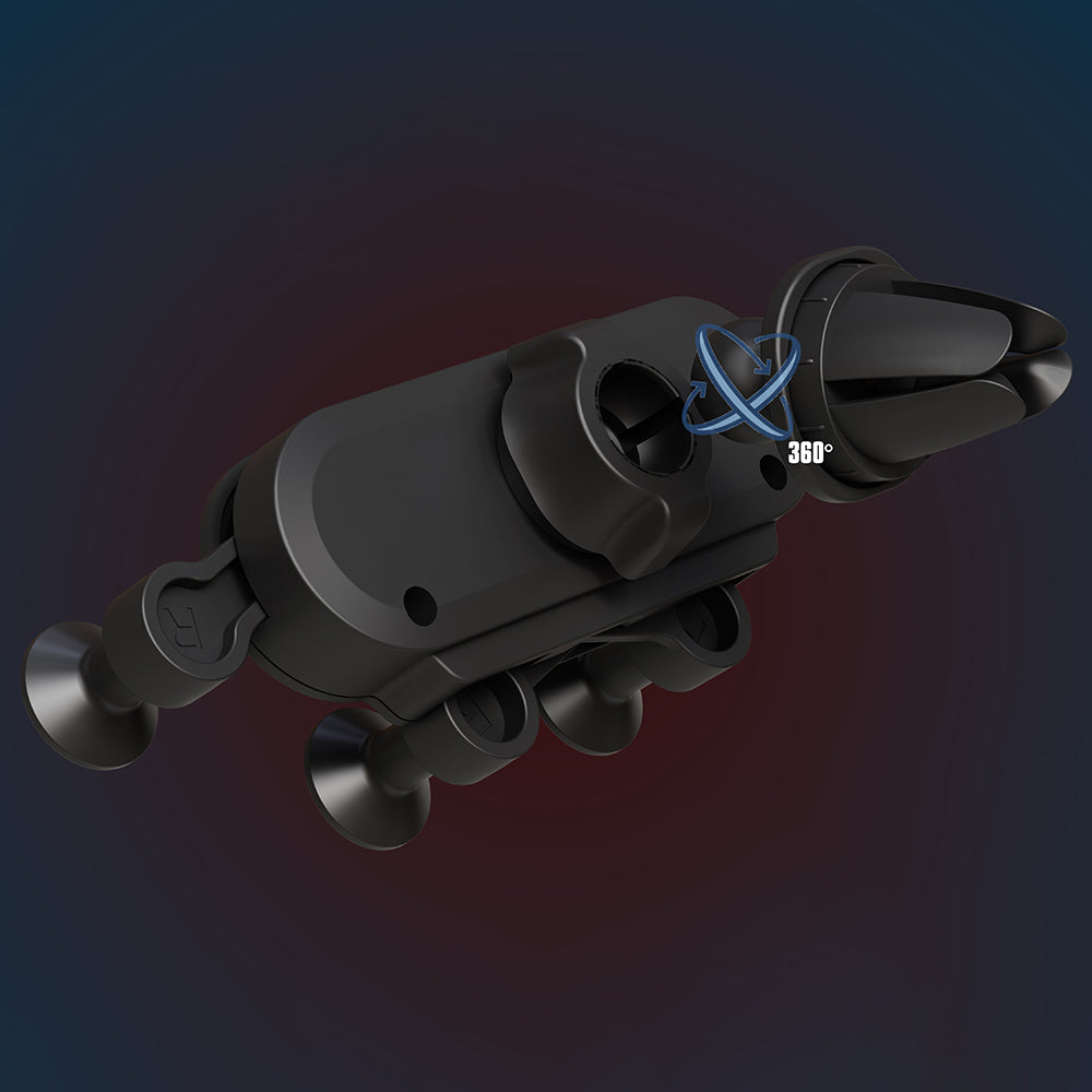 Lenyes CR151 360° Dönebilen Havalandırma Tasarım Araç Telefon Tutucu Siyah