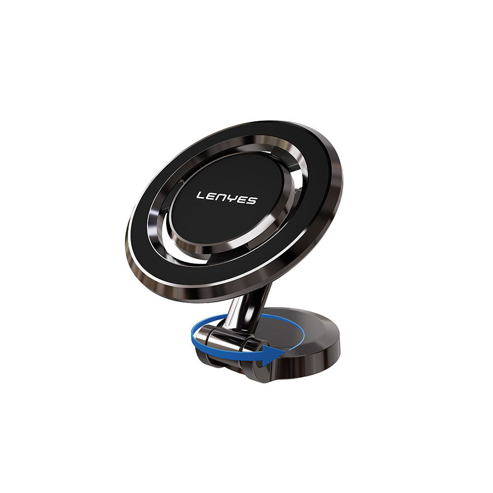Lenyes CR160 Magnetik MagSafe 360° Oynar Başlıklı Araç İçi Telefon Tutucu Siyah