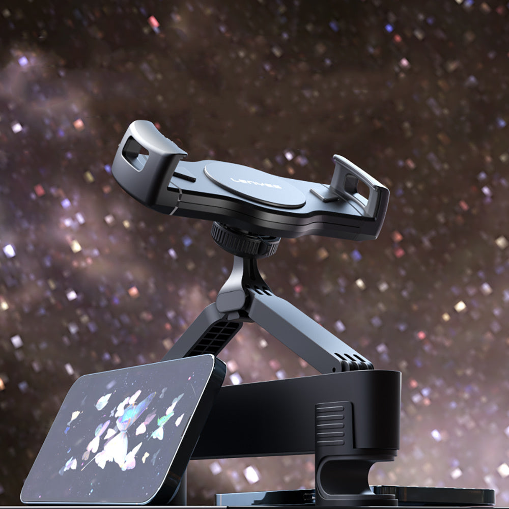 Lenyes CR167 360 Derece Dönebilen Sarsıntı Engelleyici Özellikli Arka Koltuk Araç Telefon Tutucu Siyah