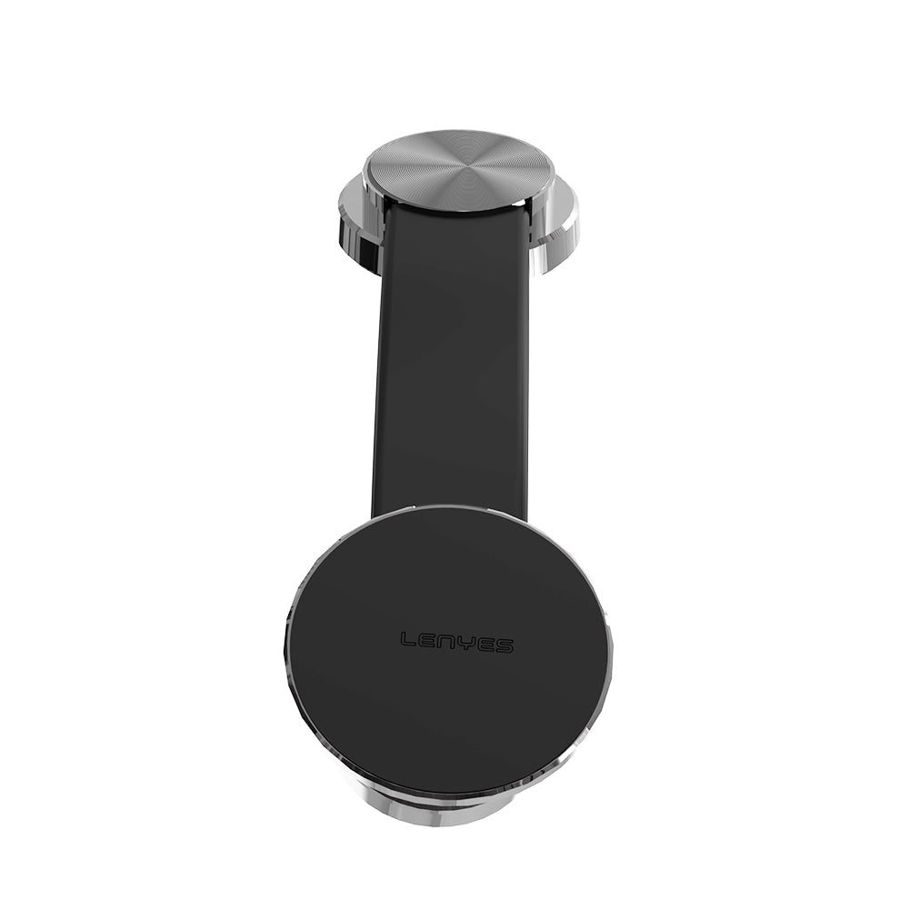 Lenyes CR171 Magnetik Magsafe Uyumlu Bükülebilen Eğimi ve Düz Zemin Araç Telefon Tutucu Siyah