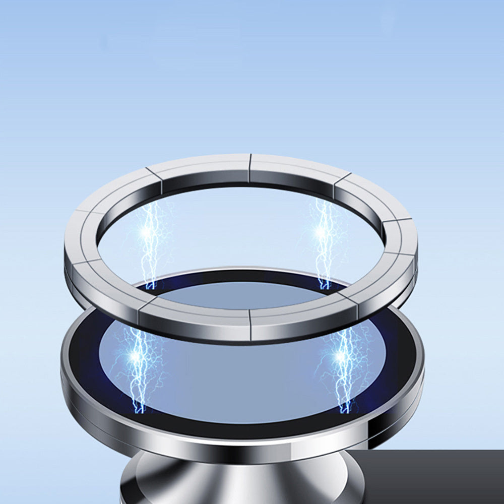 Lenyes CR171 Magnetik Magsafe Uyumlu Bükülebilen Eğimi ve Düz Zemin Araç Telefon Tutucu Siyah