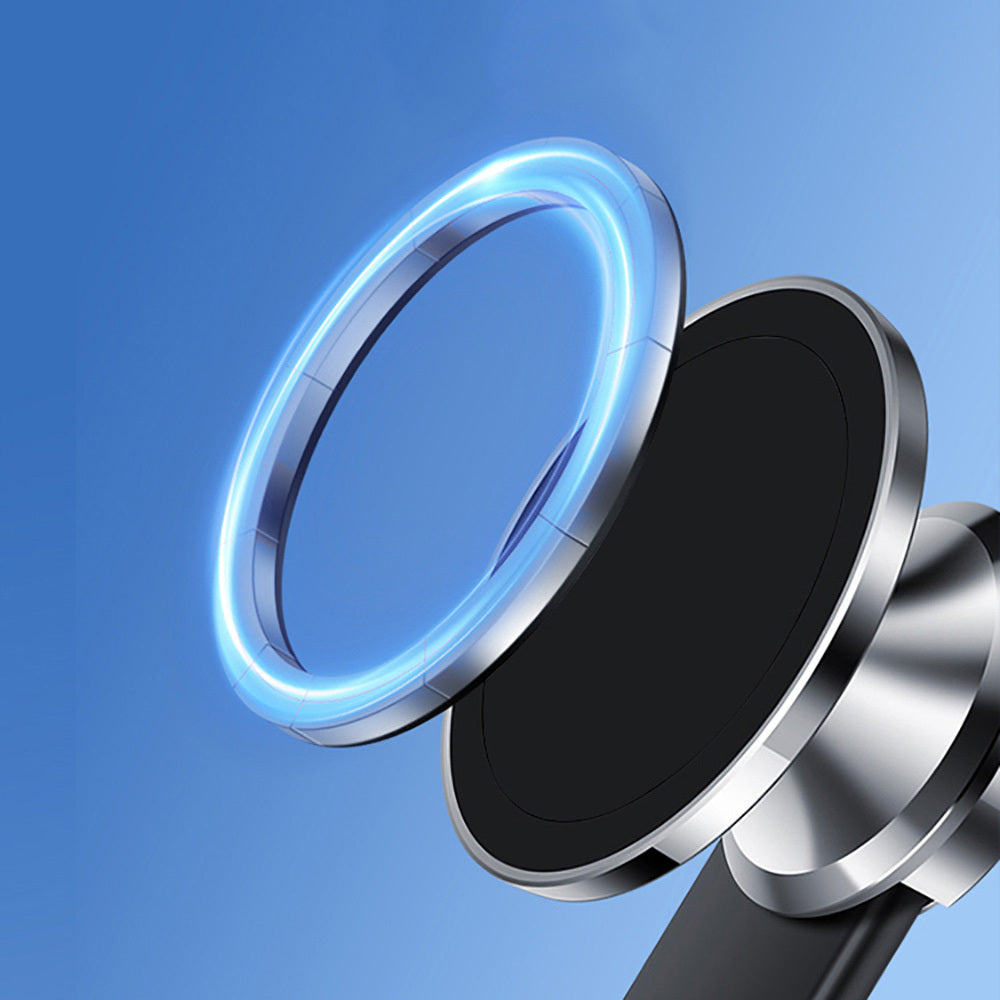 Lenyes CR171 Magnetik Magsafe Uyumlu Bükülebilen Eğimi ve Düz Zemin Araç Telefon Tutucu Siyah