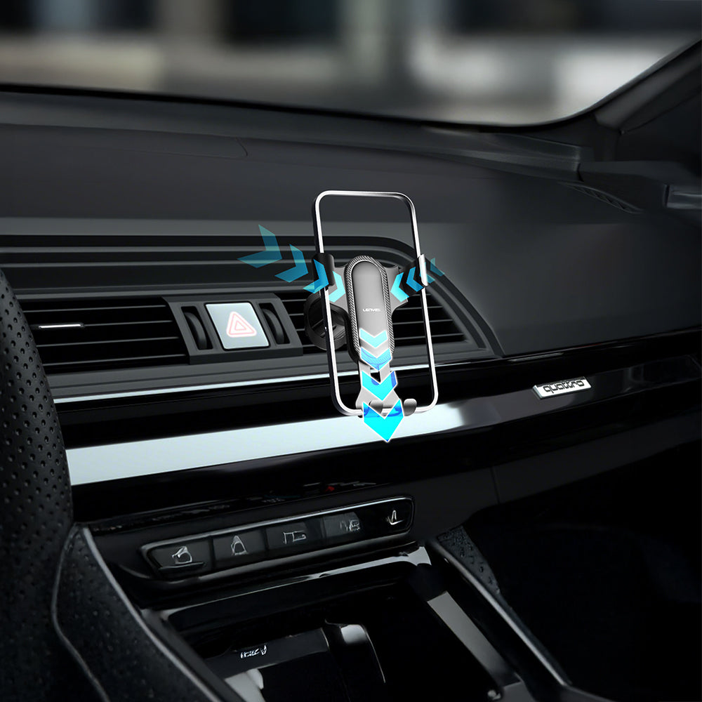 Lenyes CR181 360 Derece Dönebilen Havalandırma Tasarımlı Araç Telefon Tutucu Siyah