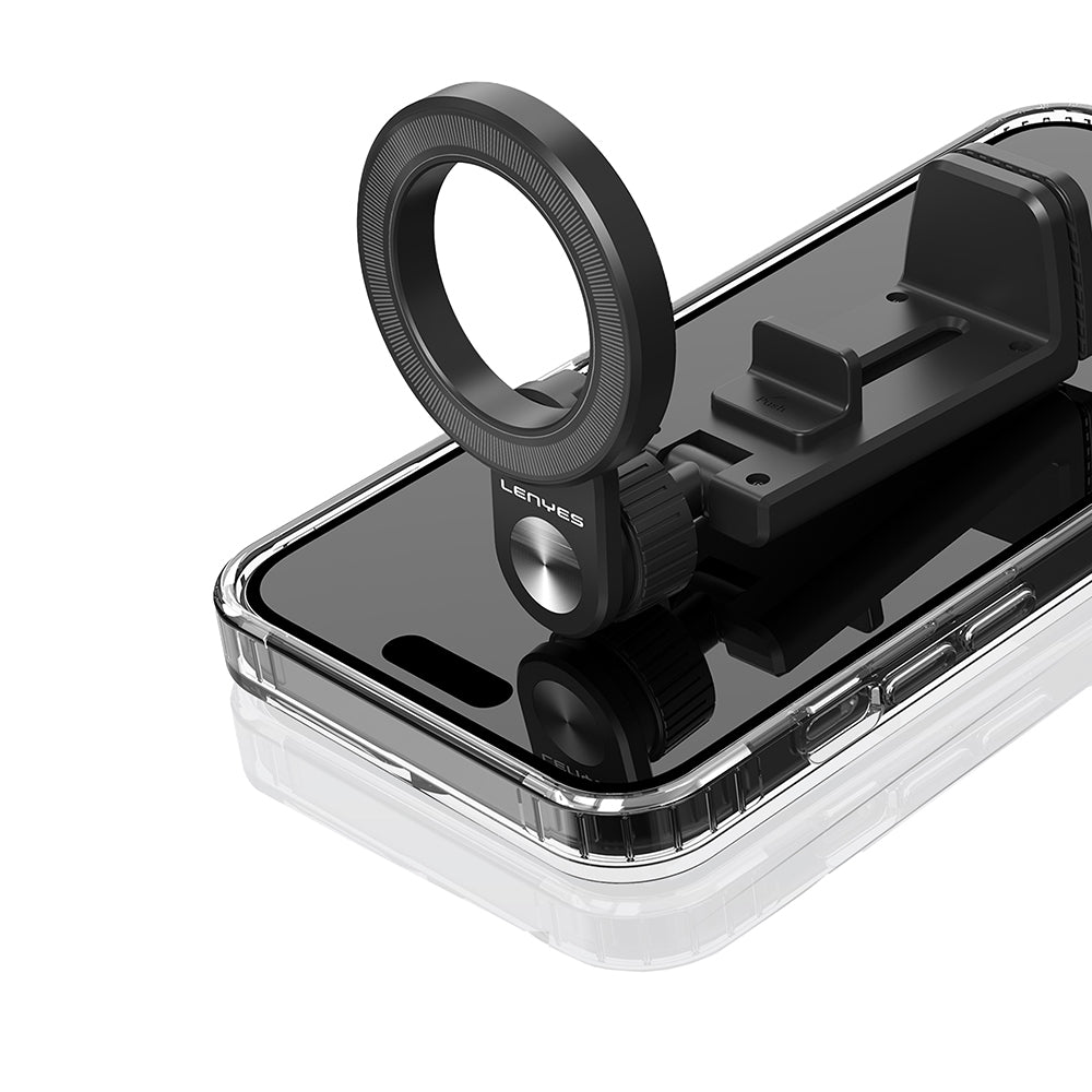 Lenyes CR187 Oynar Başlıklı Magnetik Masa Telefon Tutucu Siyah