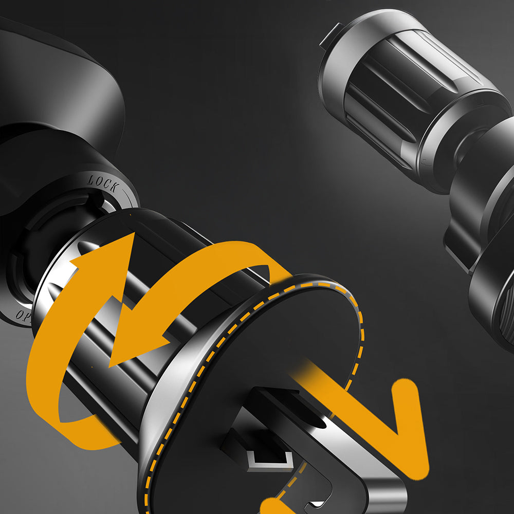 Lenyes CR193 Havalandırma Tasarım Magnetik Araç Telefon Tutucu Siyah