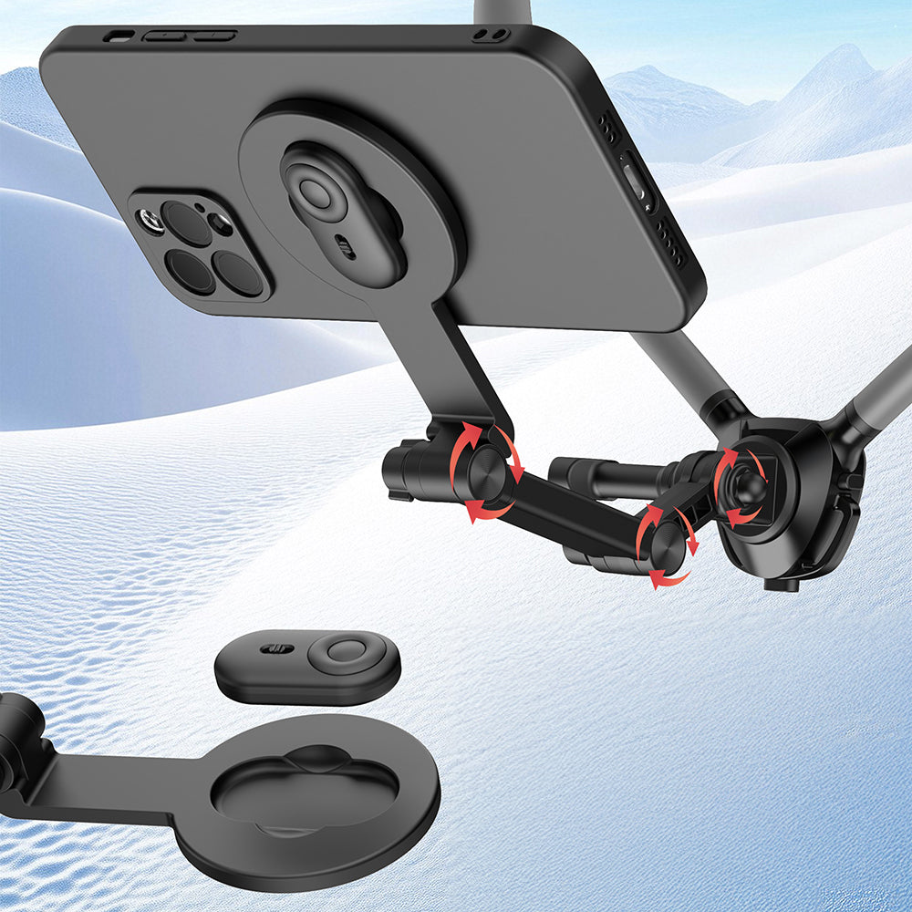 Lenyes CR197 Eller Serbest Magnetik Boyun Askılı Telefon Tutucu Siyah