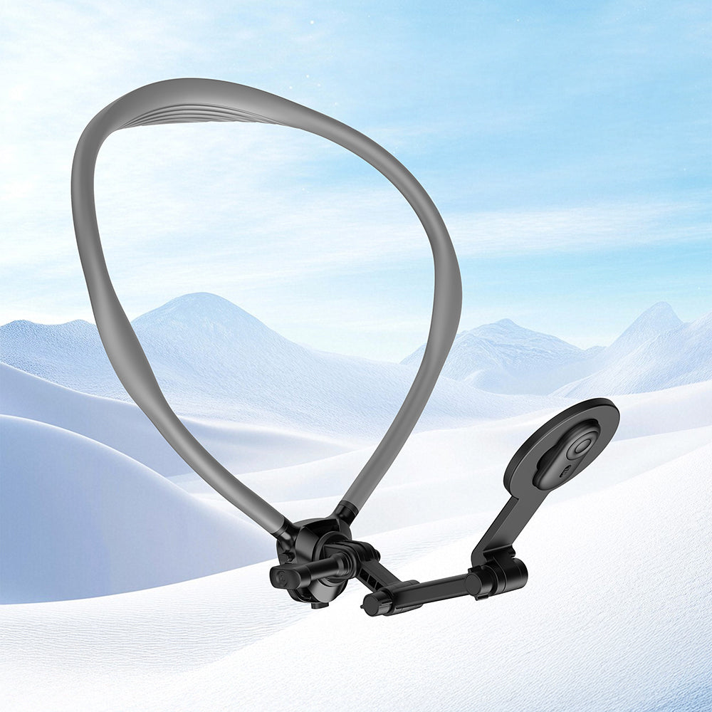 Lenyes CR197 Eller Serbest Magnetik Boyun Askılı Telefon Tutucu Siyah