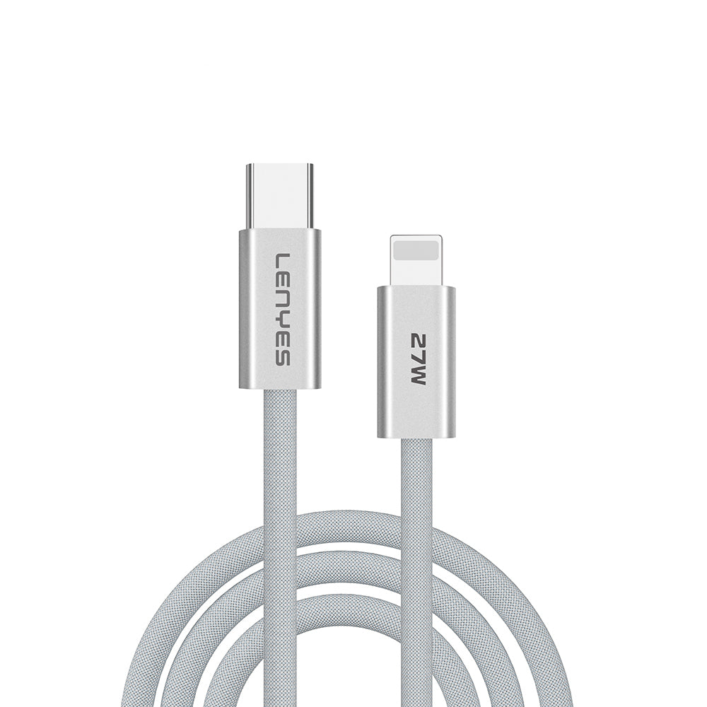 Lenyes LC551 Type-C to Lightning Hızlı Şarj Özellikli Data ve Şarj Kablosu 27W 1M Beyaz