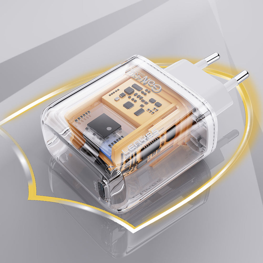 Lenyes LCH94 Type-C GaN Teknolojili PD Hızlı Şarj Özellikli Şarj Başlığı 45W Beyaz