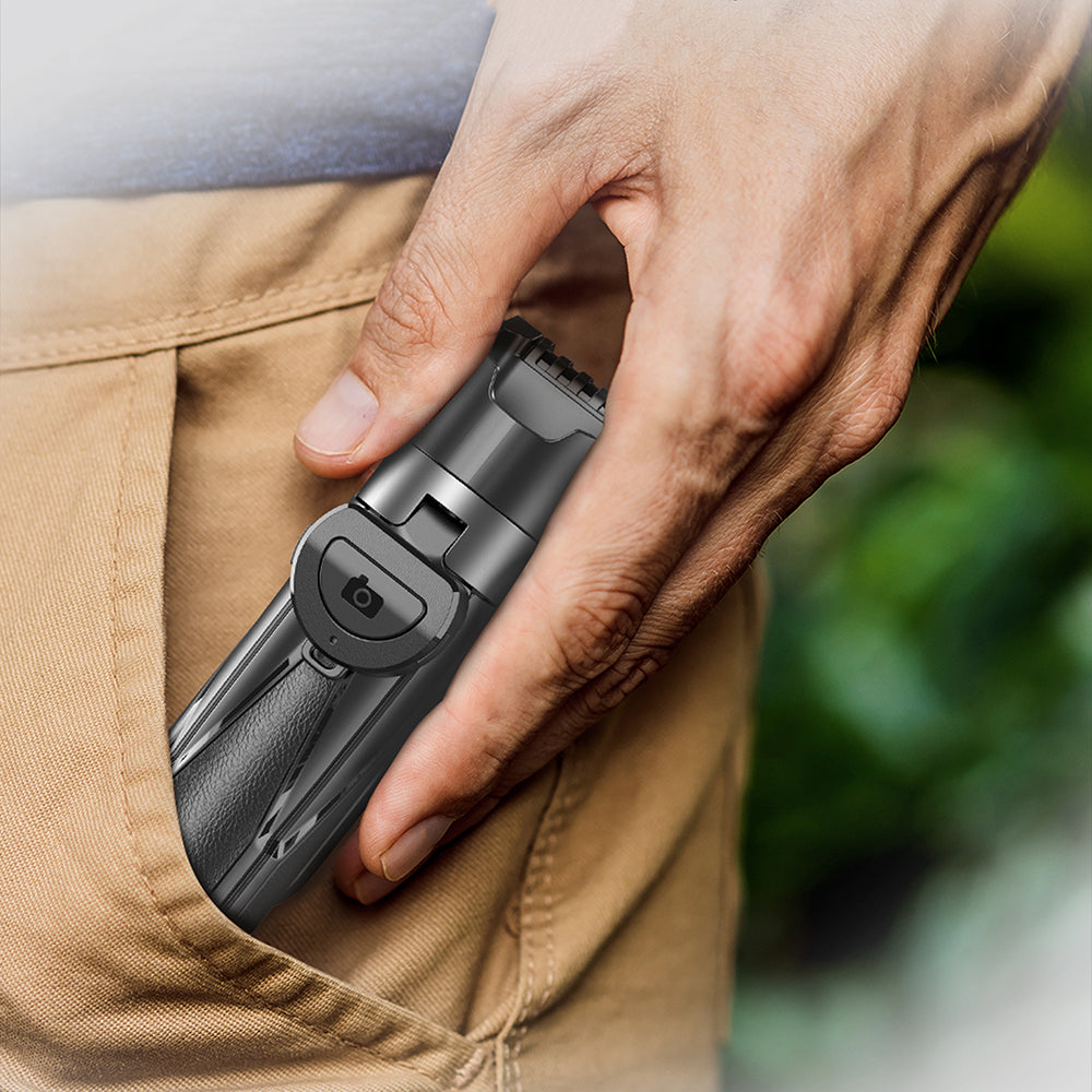 Lenyes LPH110 Uzaktan Kumandalı Çok Fonksiyonlu Sabitleyici Ayrılabilir Tripod Selfie Çubuğu Siyah