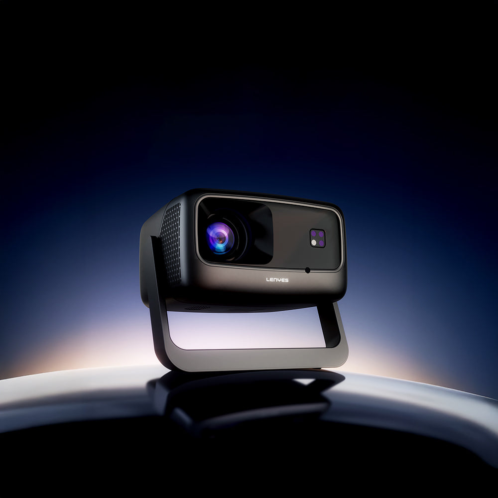 Lenyes LPR02 4.45” LCD 360 Derece Dönebilen Otomatik Netleme Özellikli Projektör Yansıtma Cihazı Koyu Gri