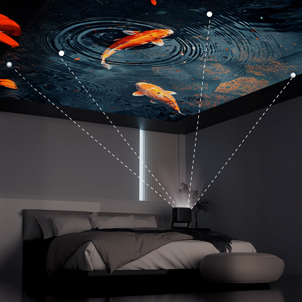 Lenyes LPR02 4.45” LCD 360 Derece Dönebilen Otomatik Netleme Özellikli Projektör Yansıtma Cihazı Koyu Gri