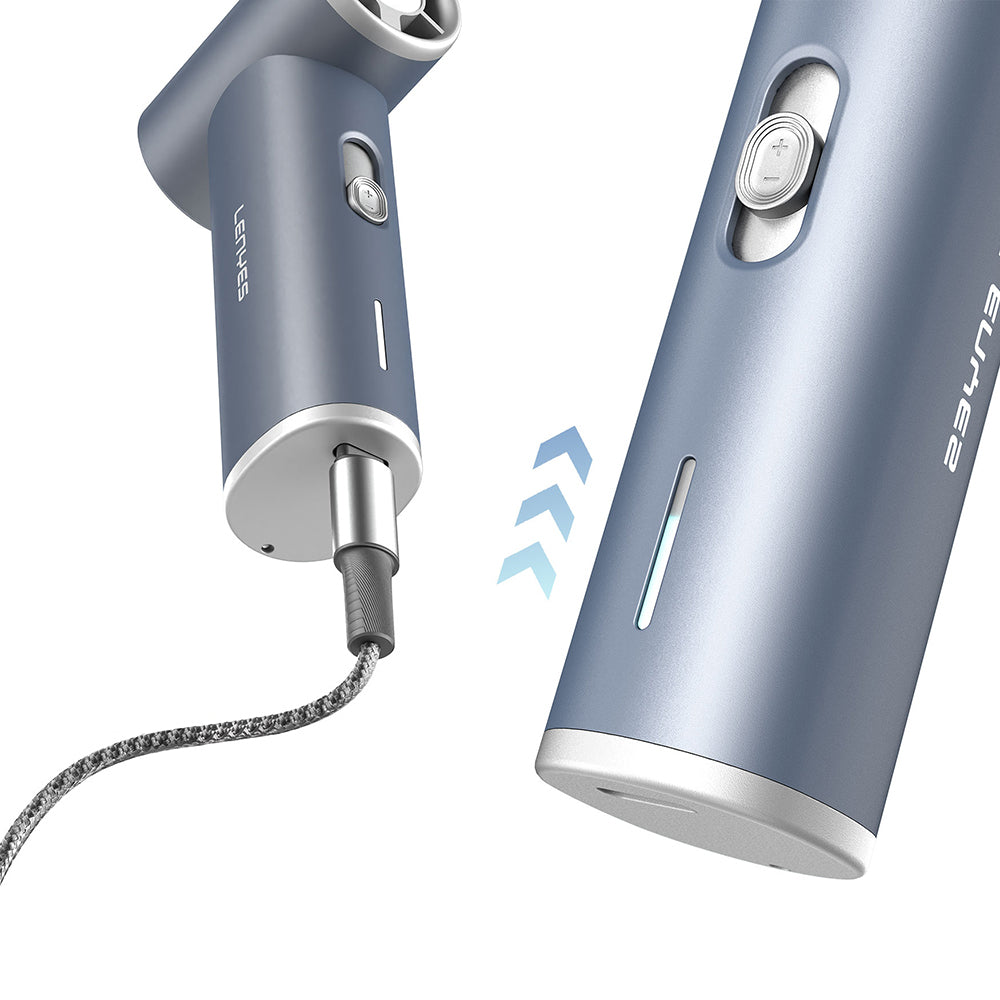 Lenyes LTF01 Dijital LED Göstergeli 3 Kademeli Portatif Soğutucu El Fanı Gri